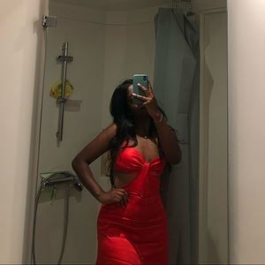 Zara Red Cutout Dress